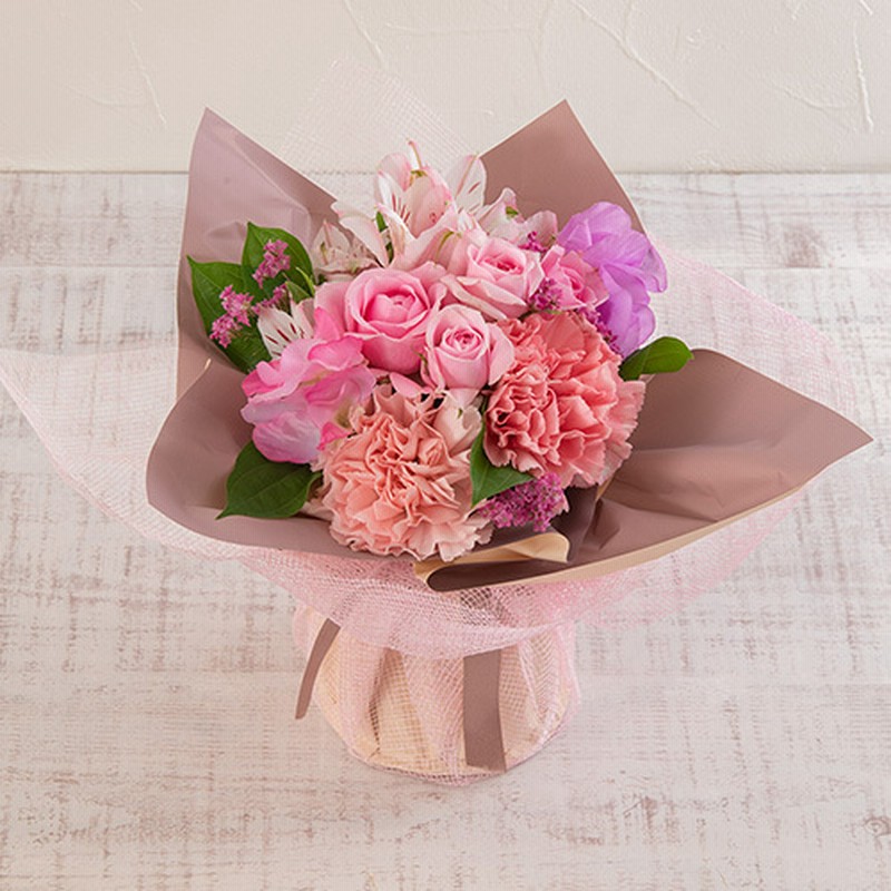 旬の花 そのまま飾れるブーケ シュクレローズ 花束 ボックスフラワー 通販 Lineポイント最大11 0 Get Lineショッピング