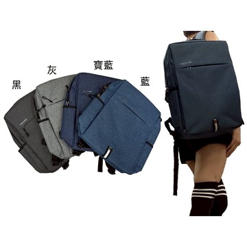 ~雪黛屋~SPYWALK 後背包中大容量可A4夾主袋+外袋共四層防水尼龍水瓶外袋SW5340