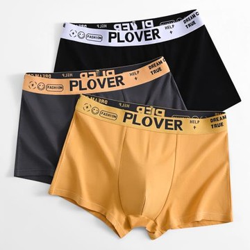 PLOVER純棉男士內褲石墨烯7A級抗菌男款運動舒適透氣平角褲頭男生