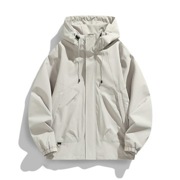 【巴黎精品】現貨+預購 衝鋒衣防風外套-機能純色寬鬆連帽男女夾克5色a1gw14