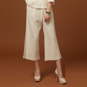 古典美 亞麻造型褲【08126】/ 茶禪服/棉麻/中國風
