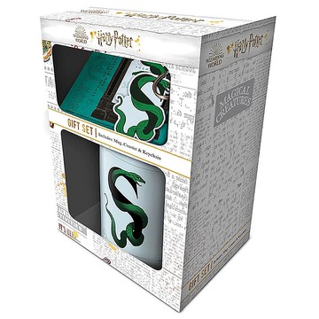 【哈利波特】史萊哲林高級禮物組(內含馬克杯、杯墊、鑰匙圈)