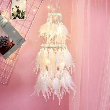 森系撲鋪捕能夢網成品風夢風鈴森系少女心房間diy手工空中掛飾
