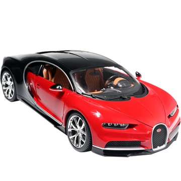 Bburago 1:18 布加迪 Chiron 合金汽車模型 紅色  1個