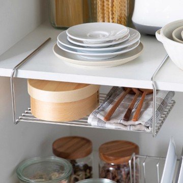 日本霜山 304不鏽鋼多用途懸掛桌上兩用式層疊置物架