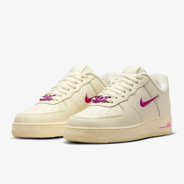 S.G NIKE Wmns Air Force 1 07 SE FB8251-101 奶油 桃紅 小勾勾 休閒 女鞋