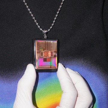 賽博朋克未來科技感軟陶晶片個性中性長項鏈項鏈