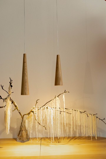 木質燈罩, 圓錐吊燈, 現代吊燈, 木質聚光燈