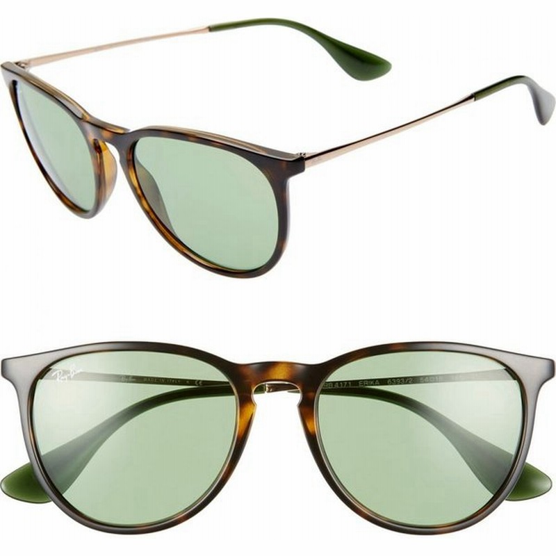 レイバン Ray Ban レディース メガネ サングラス Erika Classic 54mm Sunglasses Havana Green Solid 通販 Lineポイント最大get Lineショッピング