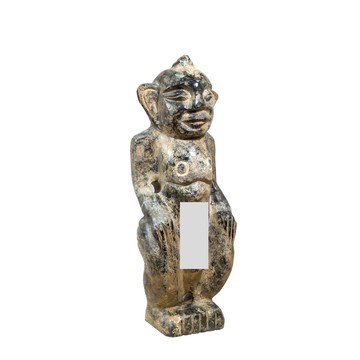 《博古珍藏》紅山文化遺物【隕石男祖神擺件】23.5公斤．皮殼厚實．收藏多年．超值回饋