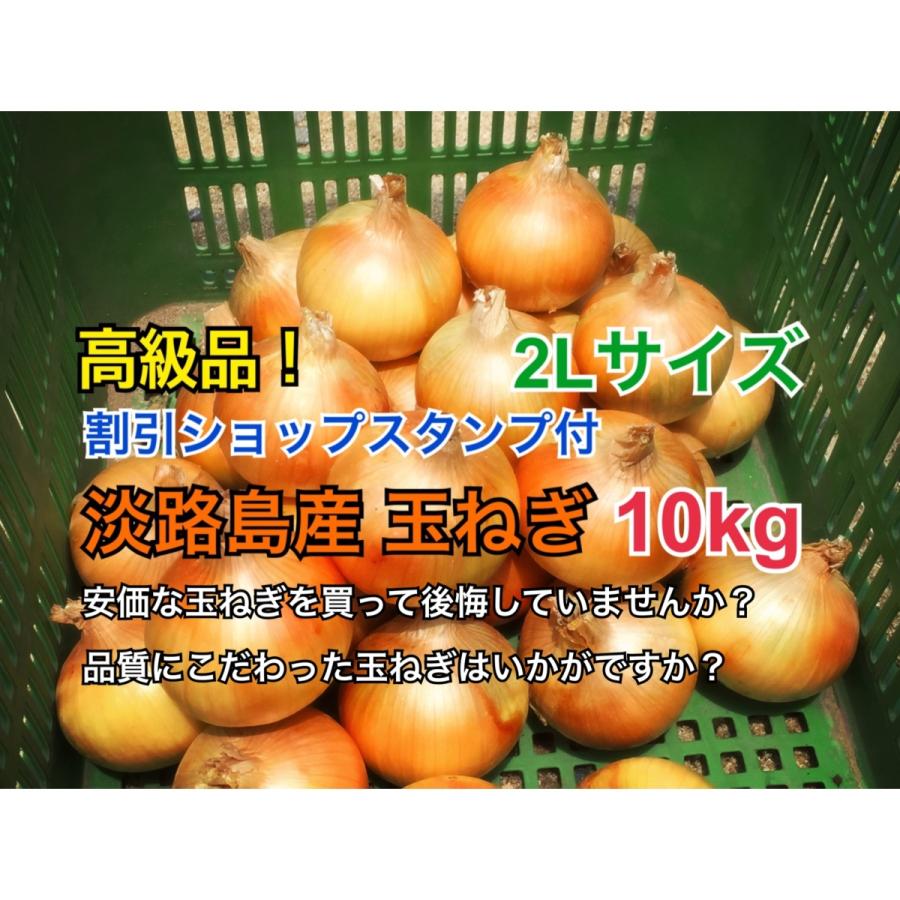 最高品質 淡路島産 玉ねぎ 2Lサイズ 10kg [割引ショップスタンプ付]