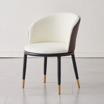 MUNA家居  布里安貓抓皮餐椅/白色/01-17   55X55X74cm