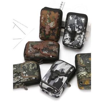 男士百搭戶外運動手機包 中年工地帆布收錢腰包 男用迷你小包包