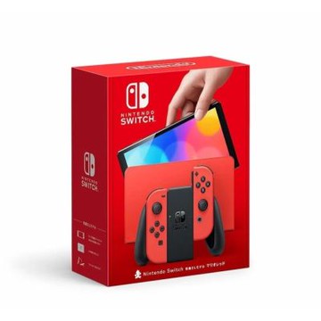 【任天堂 Nintendo】Switch OLED 主機 瑪利歐 亮麗紅 台灣公司貨 快速到貨