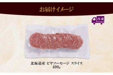 北海道産 ビヤソーセージ スライス 400g 冷凍 ソーセージ ボロニアソーセージ 牛肉 豚肉 酒のつまみ ホームパーティー 冷凍 ギフト バルナバハム 札幌バルナバフーズ 送料無料 北海道 札幌市