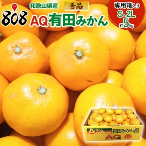 秀品　AQ有田みかん　S～2Lサイズ　専用のミカン箱入り　約5kg(北海道沖縄別途送料加算)蜜柑 ミカン ギフト 