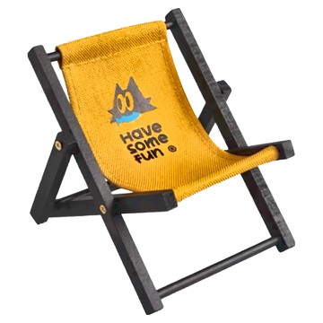 HAVE SOME FUN 樂貓釣 魚竿椅 手機支架 裝飾擺件 鉛筆置物  黃色  1個