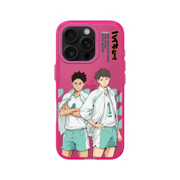 iPhone 16 Pro Clear 粉漾桃 - 排球少年 Haikyu!! - 及川徹 + 岩泉一 01