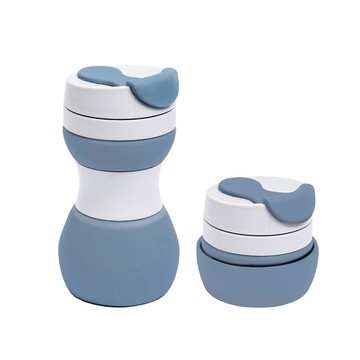 限時優惠【仁舟淨塑】矽密咖啡杯_穹蒼藍2.0版| 矽膠摺疊杯/環保杯/隨行杯