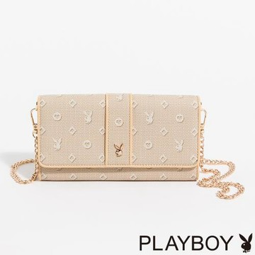 PLAYBOY - 萬用包  Bunny Love系列 - 卡其色