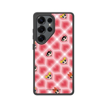 Galaxy S25 Ultra SolidSuit 黑 - The Powerpuff Girls 飛天小女警 - 愛心圖案