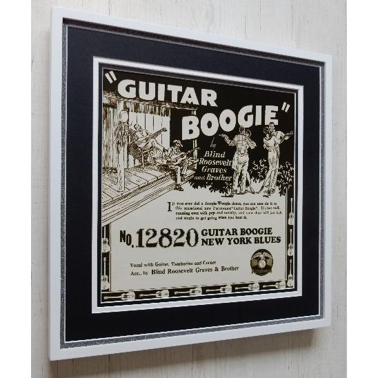 ギター・ブギー 20sレコード通販ポスター額装 Blind Roosevelt Graves  Brother Guitar Boogie Paramount Race Records BLM レトロアート