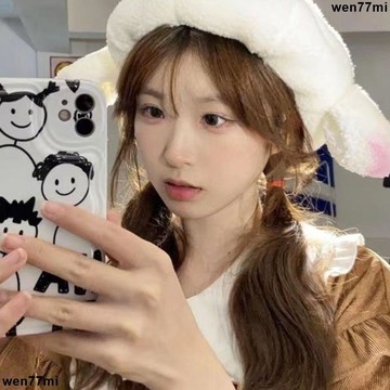 超實惠冬 秋冬帽子 甜美原創手作可愛秋冬季貝雷帽卡哇伊小羊耳朵百搭百搭小羊羔帽子