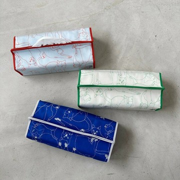 日本tente 棉質貓咪輪廓邊框面紙套