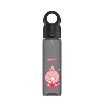 磁吸水壺 AquaStand Tritan 800cc - 附吸管 黑 - 蒙奇奇Monchhichi - 對面的男孩看過來