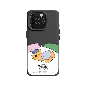 iPhone 16 Pro SolidX 黑 - 迪士尼-小熊維尼 Disney Winnie The Pooh - 枕頭上的維尼