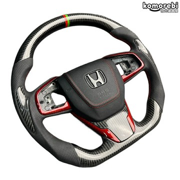 【競技碳纖維】本田方向盤 改裝方向盤 賽車方向盤 碳纖維方向盤 運動方向盤 通用改裝 適用思域/皓影/冠道等 原車位安裝 提升操控感