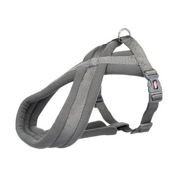 Trixie 寵物用品 質感羊毛襯墊背帶-石墨 M-L: 50-90 cm/25 mm (TX204016)