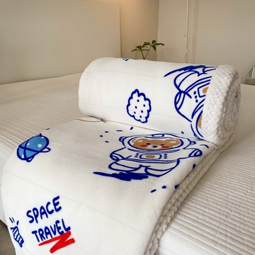 卡通小毛毯單人宿舍鋪床被春秋辦公室午睡蓋毯子冬季加厚珊瑚絨毯