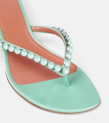 Amina Muaddi Gigi 45 embellished satin thong sandals
