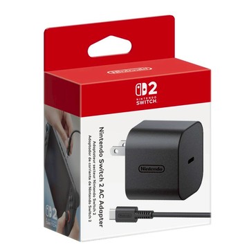 Nintendo 任天堂 SWITCH 2 AC變壓器  黑色  1個  單一商品
