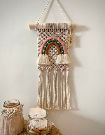 Rainbow彩虹編織壁掛