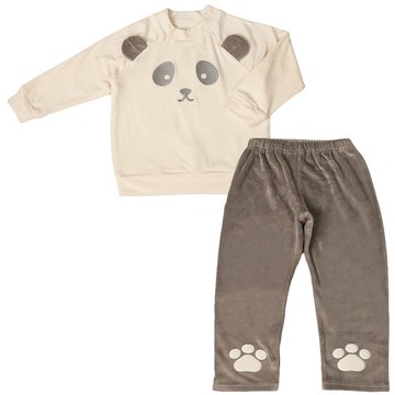 akachan honpo - 長袖軟綿彈性家居服-象牙白色