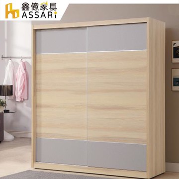 【ASSARI】海瑞6尺推門衣櫃(寬180x深60x高206cm)