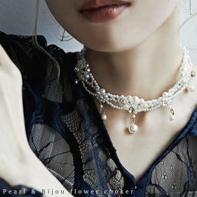 ✨美品✨KENZO パール チョーカー 付け襟 ヴィンテージ 薔薇の