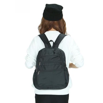 大容量多口袋輕便尼龍防水雙肩包帶電腦夾層學生書包通勤商務背包