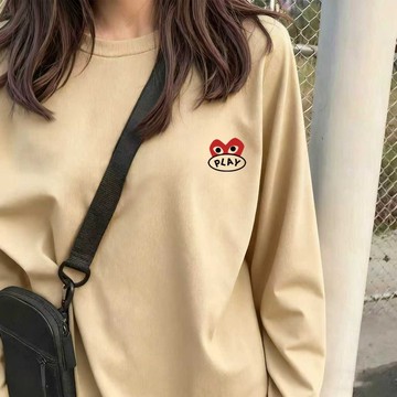 免運 【撿漏特價】100%純棉 韓風女裝 寬鬆大學t長袖 oversize 長袖內搭 長t shirt 打底衫 1752