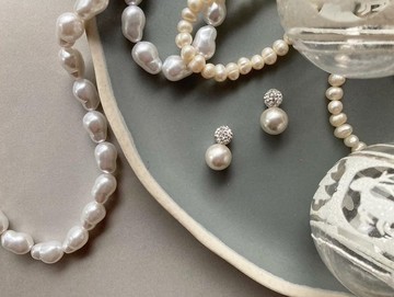 珍珠 / 鋯石 / 婚禮 / 結婚典禮 / 耳針 / 耳夾 snow man