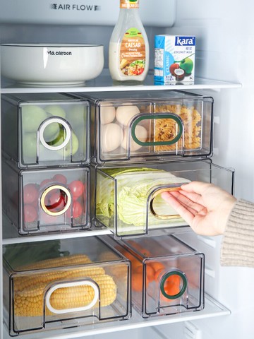 冰箱收納盒抽屜式冷凍保鮮盒水果蔬菜儲物盒冰箱專用整理神器