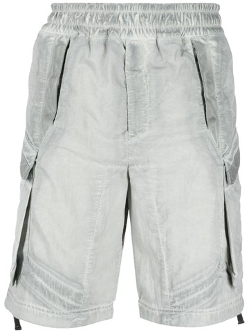 A-COLD-WALL* - faded-effect cargo shorts - men - Cotton/Polyamide - 46 - Grey
