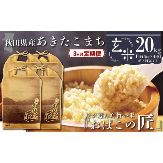 ふるさと納税 秋田県 大仙市 秋田県産おばこの匠あきたこまち　20kg （5kg×4袋）玄米