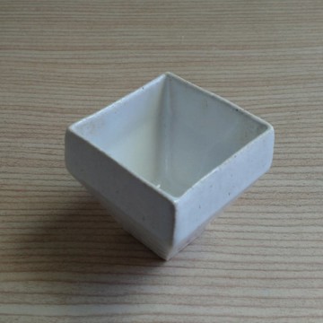 Lovely美國土【幾何高方形陶瓷酒杯、米白】