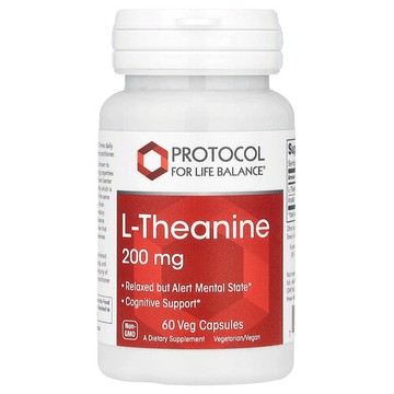Protocol for Life Balance, 左旋茶氨酸，200毫克，60粒素食膠囊