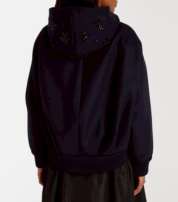Simone Rocha Turbo embellished wool-blend hoodie