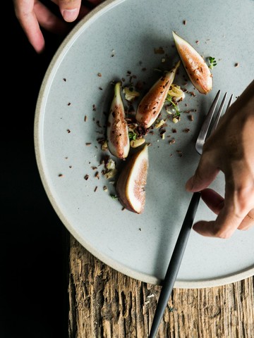 朵頤夏爾芝麻釉大盤歐式盤子創意菜盤 家用陶瓷餐具西餐盤牛排盤1入