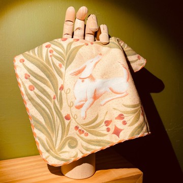 狗狗與鈴蘭花/手帕方巾